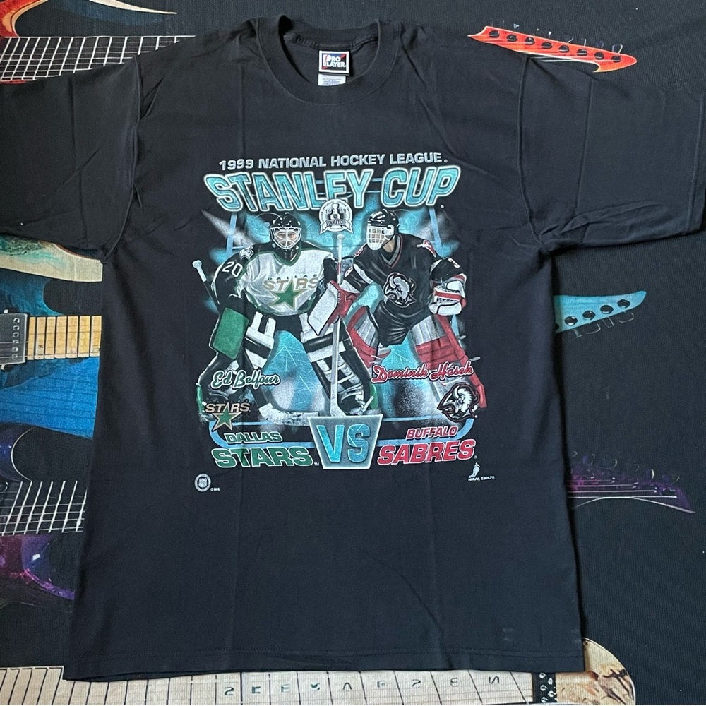 Vintage NEW 1999 NHL Stanley Cup Dallas Stars Buffalo Sabres T-Shirt Size Large